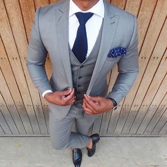 grey suit style